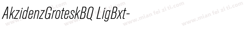 AkzidenzGroteskBQ LigBxt字体转换